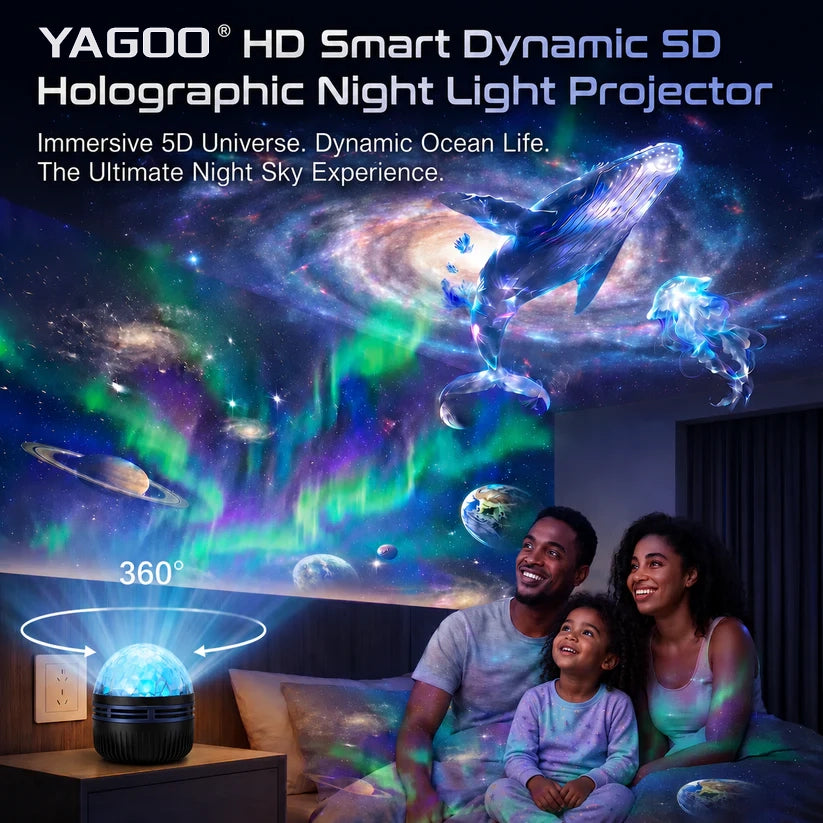 ✨ YAGOO® 360° Smart Holographic Starry Sky Projector ✨