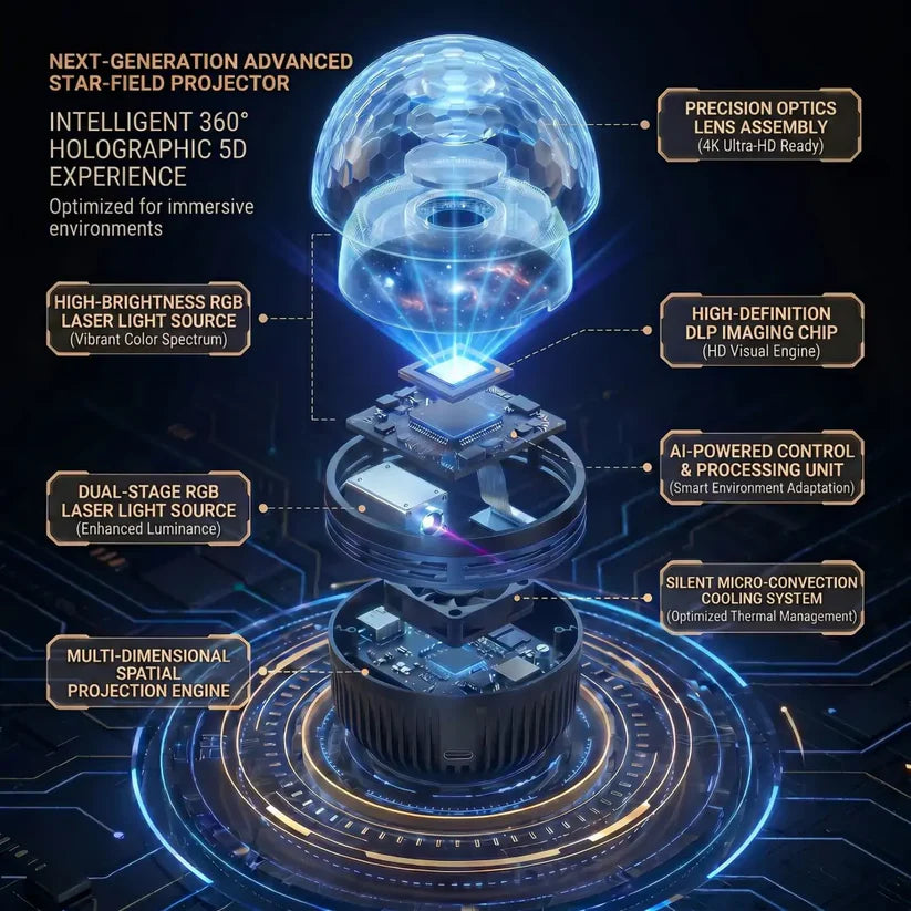 ✨ YAGOO® 360° Smart Holographic Starry Sky Projector ✨